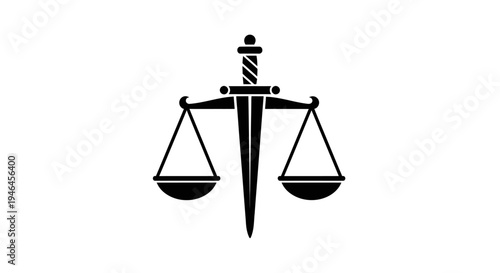 Scales of Justice Law Symbol Icon.