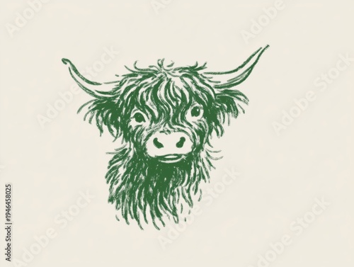 Rustic and farm-themed illustration for organic food brands, rural lifestyle products, livestock-related marketing, artisan product packaging, and small farm business promotion.