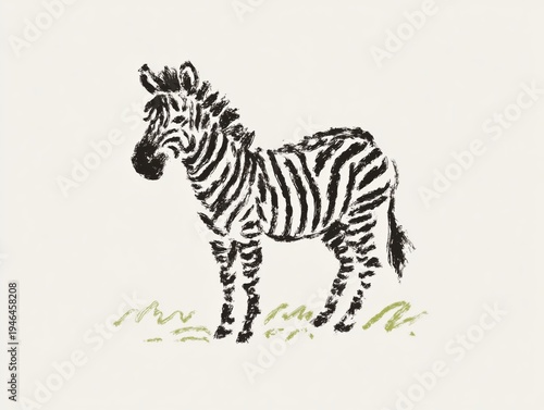 Wildlife and safari-themed illustration for eco-conscious marketing, children's books, adventure brand identity, nature education, and travel-related promotions, especially in sustainable tourism.