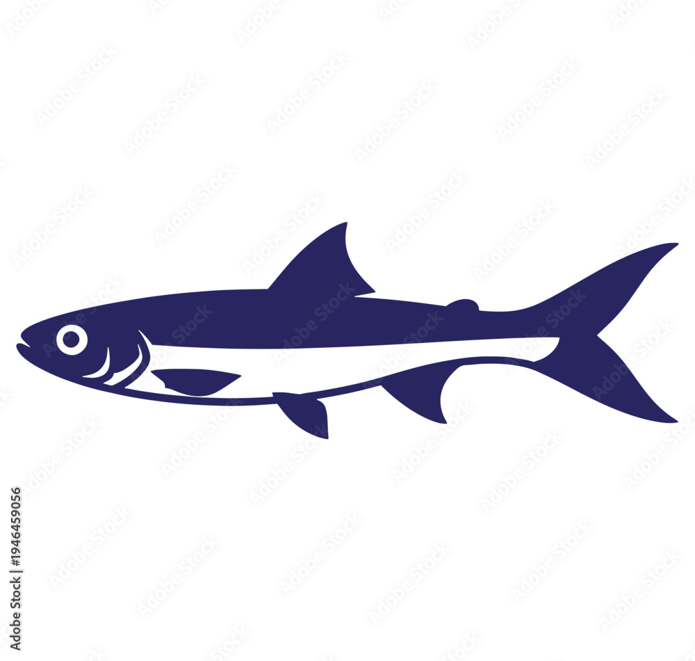 Fototapeta premium blue fish swimming isolated on white background
