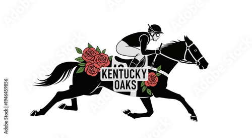 Horse Racing Jockey Riding Fast.