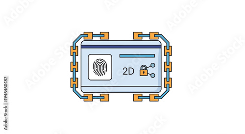 Biometric fingerprint scanner technology device.
