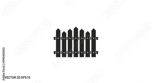 Black Fence Gate with Pointed Tops.