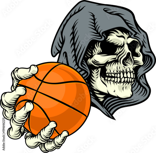 A grim reaper or death skel...