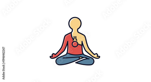 Woman Sitting in Yoga Pose Outdoors.