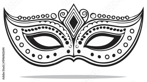 Elegant Venetian Masquerade Mask Decorative Detailed Design Festive Celebration Accessory