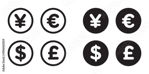 Money icon in flat style. Basic vector symbol illustration