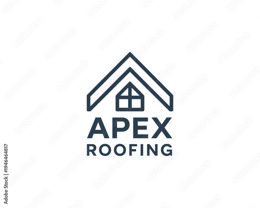 Fototapeta premium Roof abstract flat family home vector icon
