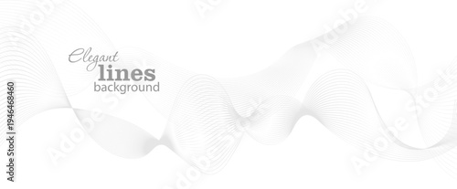 A simple design with graceful curves in soft, light grey tones on a white background, creating a sense of movement and calm. Hand drawn. Not AI, vector illustration.