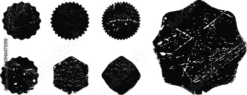 Grunge post Stamps Collection, Circles. Banners, Insignias , Logos, Icons, Labels and Badges Set . vector distress textures.blank shapes.
