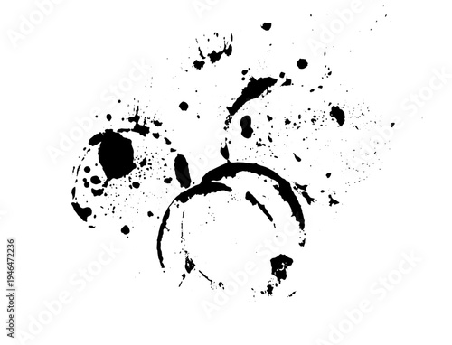 Coffee mug print. hand drawn. Not AI, Vector illustration