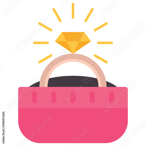 Luxury Jewelry Gift Vector Icon