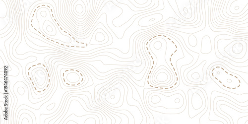 Modern design with White background with topographic wavy pattern design. paper texture Imitation of a geographical map.
