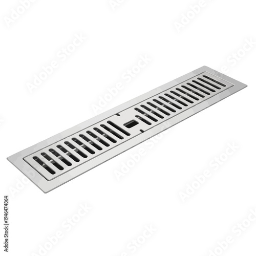 Stainless steel floor drain cover grille.