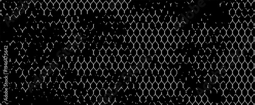 Grunge textured backdrop with a white chain link mesh pattern on black, combined with scattered distressed spots for a modern urban aesthetic.