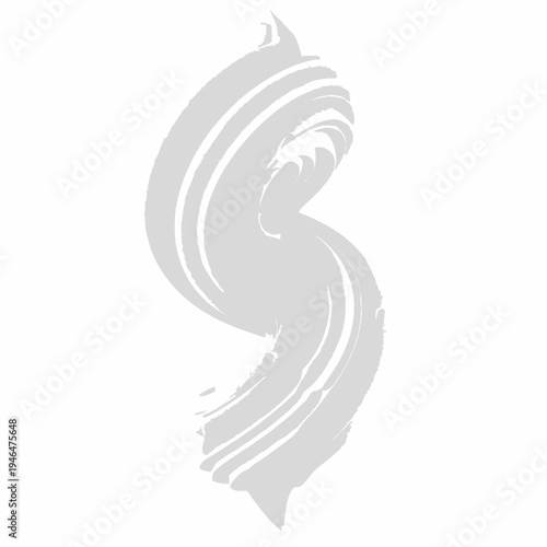 A gray brush stroke on white background.