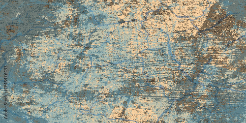 background of a blue wall with black moss paint, taken from the front. eps 10