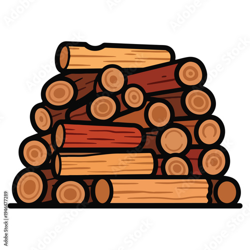 A stack of cut logs