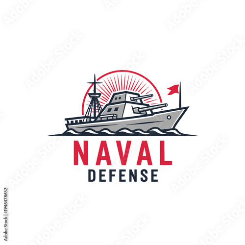 Naval Defense Logo - A Symbol of Maritime Security and Protection.