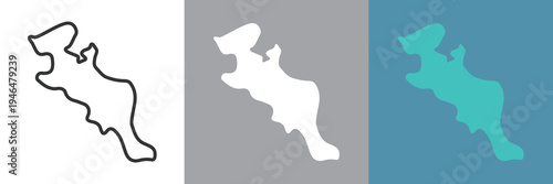 シンプルな日本の京都府のアイコン