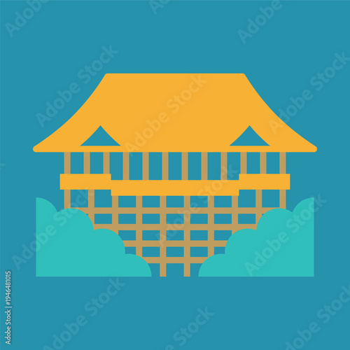 シンプルな清水寺のアイコン