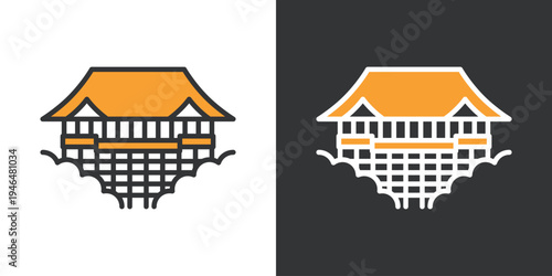 シンプルな清水寺のアイコン