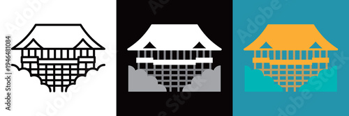 シンプルな清水寺のアイコン