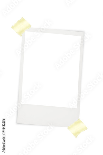 Vintage photo frame card with film texture, dust and scratches, isolated transparent PNG.