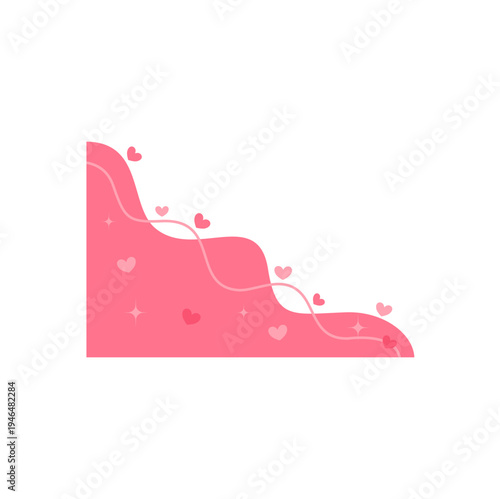 Mother's Day Pink Corner Shape Decoration