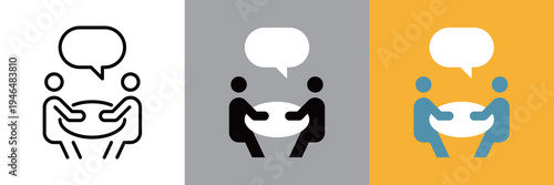 シンプルなミーティングのアイコン