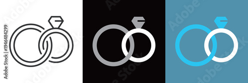 シンプルな結婚指輪アイコン