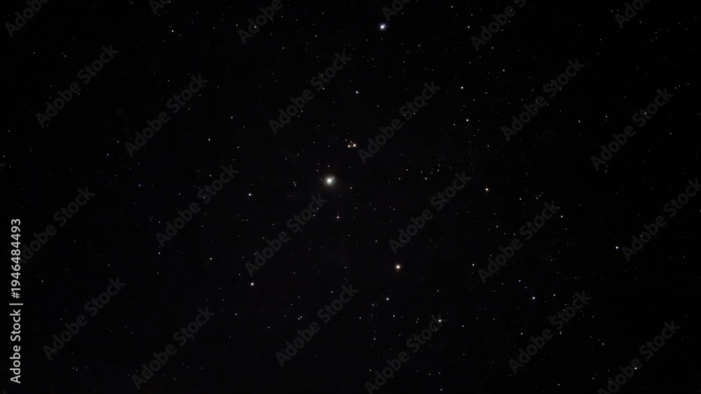 Fototapeta premium Clear night sky filled with stars and constellations.
