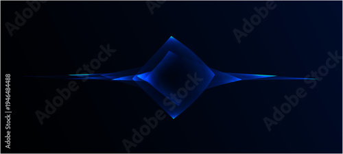 Abstract 3d sphere purple and blue neon gradient particle waves. Neon futuristic 3d sphere of blue and purple glowing digital waves and particles