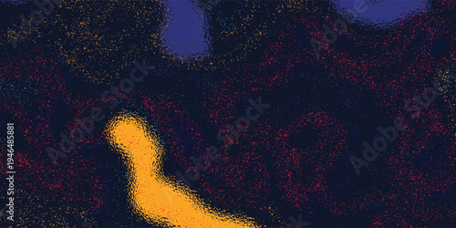 Abstract dark background with vibrant yellow and blue brushstrokes creating a dynamic and artistic visual.