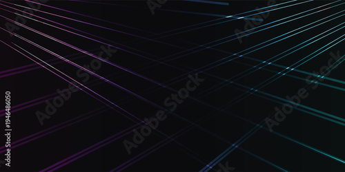 Abstract light rays on black background creating a dynamic visual effect.