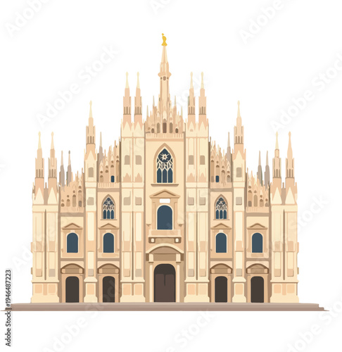 Vector St Peter Basilica Vatican Landmark Full View featuring Iconic Renaissance Architecture and Dome for Rome Italy Travel and Religious Tourism Graphic Design