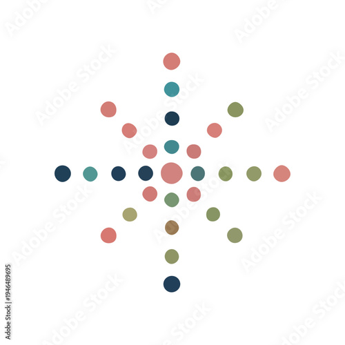 Abstract Dot Starburst Design