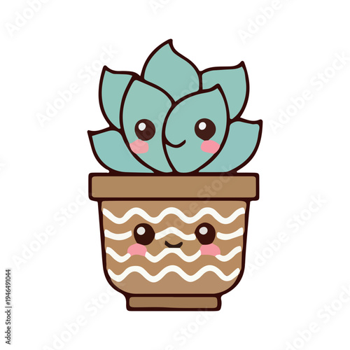 Cute Kawaii Succulent Plant