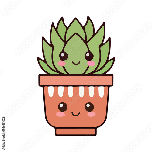 Cute Kawaii Succulent Plant