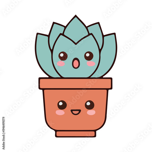 Cute Kawaii Succulent Plant