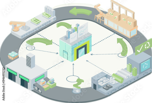 Isometric ESG Business Illustration