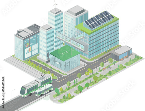 Isometric ESG Business Illustration