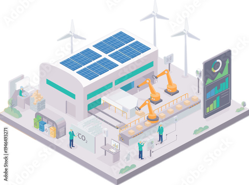 Isometric ESG Business Illustration
