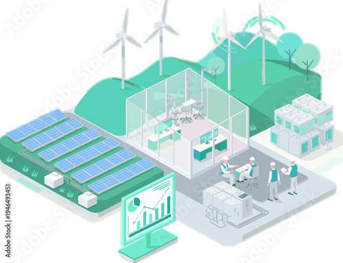 Isometric ESG Business Illustration