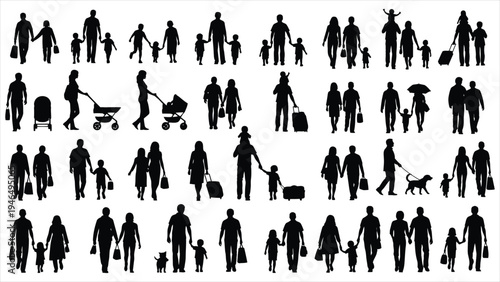 Parents, Children, Strollers, and Travelers for Urban Life and Community Branding