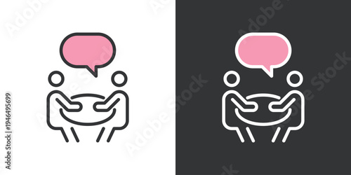 シンプルなミーティングのアイコン