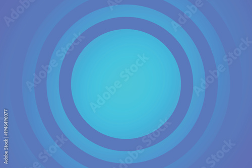 Abstract Blue Concentric Circles Background with Gradient