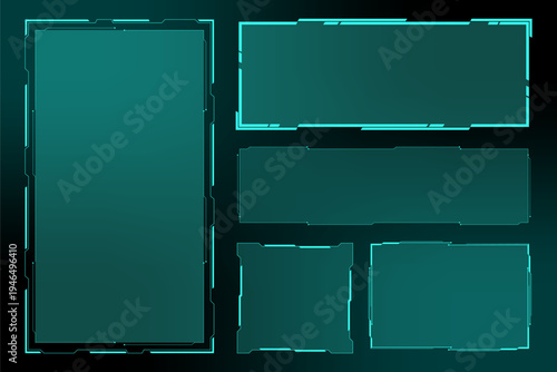 Green Futuristic HUD Digital Interface Collection