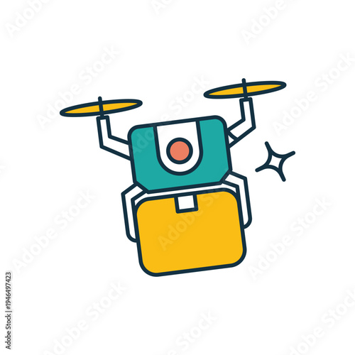 Drone Delivery vector icon