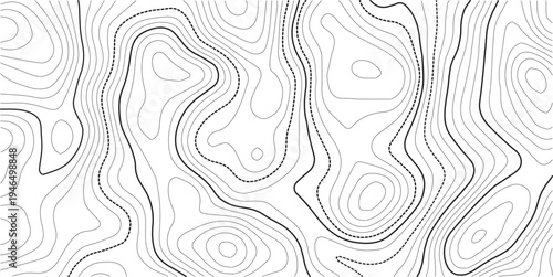 topographic line contour map background, geographic grid map, stock vector illustration. paper texture Imitation of a geographical map